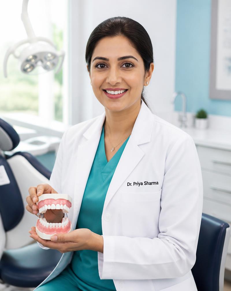 Dr. Priya Sharma, Orthodontist & Pediatric Specialist at Net Dental Clinic Al Karama